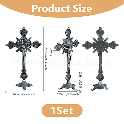 Crucifix en alliage religieux&nbsp;DJEW-WH0043-105A