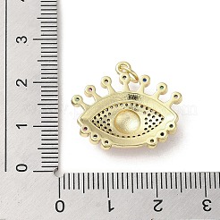 Pendentifs avec zircon cubiques à micro-pavés en laiton&nbsp;KK-E092-09G-03