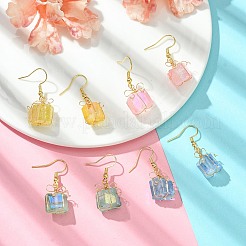 4 Paar natürliche Quarz-Ohrhänger für Damen.&nbsp;EJEW-TA00561