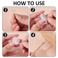 Perchas de plástico autoadhesivas con gancho&nbsp;AJEW-WH0709-521