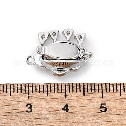 Messingmikropavé mit klaren Zirkonia-Kastenverschlüssen&nbsp;KK-P291-34P