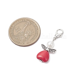 Pendentifs de turquoise synthétique&nbsp;HJEW-JM04017-02