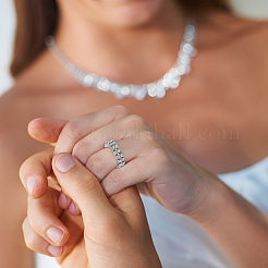 12 Stück 4 Stile Strass Tennisketten Stretchring für Frauen&nbsp;RJEW-UN0003-05