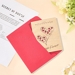 Cartes de vœux en bois pour la Saint-Valentin&nbsp;DIY-CP0011-91D