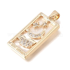 Pendentifs en laiton zircon cubique transparent&nbsp;CU-CBAE7DF-08G-01