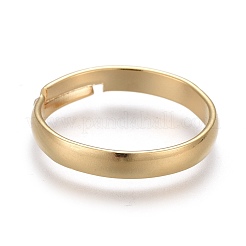 Verstellbare schlichte Bandringe aus Edelstahl 201&nbsp;STAS-P249-25A-G