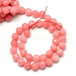 Chapelets de perle en jade blanc naturel&nbsp;X-G-R346-8mm-16