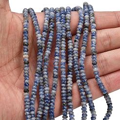 Natürliche blaue Fleck Jaspis Perlen Stränge&nbsp;G-L635-A12-4x2mm