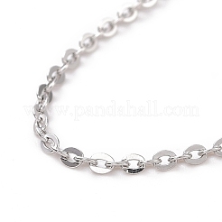 Anlaufgeschützte rhodinierte 925 Sterling Silber Ankerkette Halskette für Damen&nbsp;STER-I021-09P