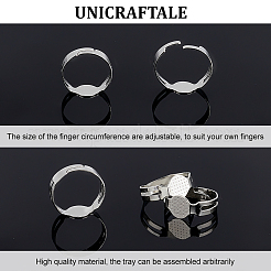 150 Stück verstellbare Fingerringkomponenten aus Legierung&nbsp;FIND-UN0001-87