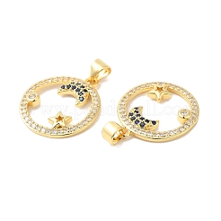 Ottone micro spianare pendenti zirconi&nbsp;ZIRC-L103-033G