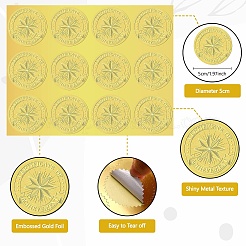 34 Blatt selbstklebende Aufkleber mit Goldfolienprägung&nbsp;DIY-WH0509-018