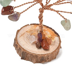 Décorations d'arbre de vie en copeaux de pierres précieuses naturelles et synthétiques&nbsp;GG-CBAEDF6-01K