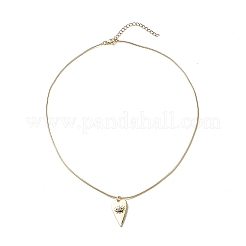 5 Uds. Corazón de circonio cúbico de 5 colores con collares con colgante de mal de ojo con cadenas de serpiente redondas&nbsp;NJEW-JN04086