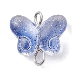 Charms de conector de vidrio de pintura para hornear transparente&nbsp;PALLOY-JF02341-01