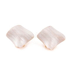 Rhombus Messing Emaille Ohrstecker für Damen&nbsp;EJEW-G391-14G