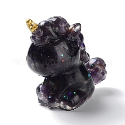 Decorazione domestica in resina con statuetta di unicorno&nbsp;LS-UNIC-PW0001-054F