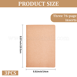 3 Stück leere Notizbücher aus A5-Papier&nbsp;AJEW-CP0009-80B
