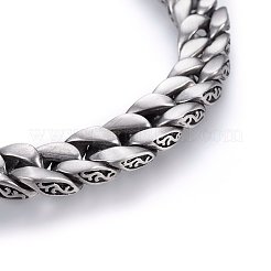 Panzerkettenarmbänder aus 304 Edelstahl&nbsp;BJEW-E346-02AS