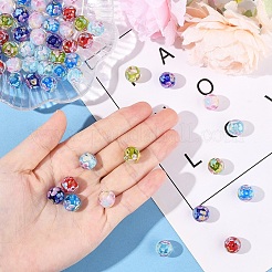 10 pièce de perles rondes en verre soufflé&nbsp;LAMP-YW0001-60A