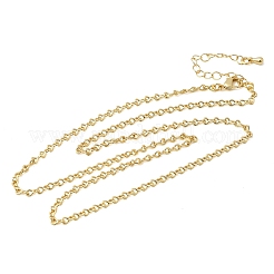 2.5 mm Messing-Halsketten mit gedrehten Unendlichkeitsgliedern für Damen&nbsp;NJEW-F366-07B-G