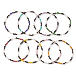 8 bracelet extensible en perles de verre pour femmes et hommes&nbsp;BJEW-MZ00275
