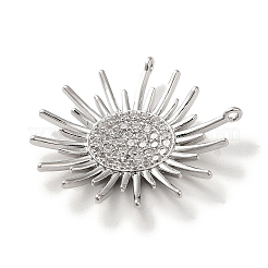 Pendentifs avec zircon cubiques à micro-pavés en laiton&nbsp;KK-H455-41P