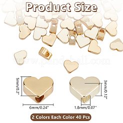 80pcs 2 styles de perles en laiton&nbsp;KK-AR0004-54A