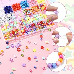 DIY-Kits zur Herstellung von Armbändern aus Acrylperlen in gemischten Formen&nbsp;DIY-YW0010-97