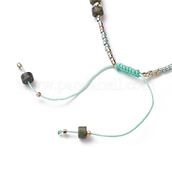 Bracelets de perles de nylon tressés réglables&nbsp;BJEW-JB05504