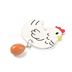 Gedruckt Acryl Anhänger&nbsp;OACR-G059-01B