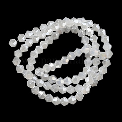 Abalorios de vidrio imitación de jade electroplate hebras&nbsp;GLAA-F029-J4mm-A06