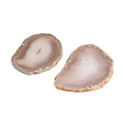 Cabochons en tranches d'agate naturelle teintées et chauffées&nbsp;GG-CBAAF67-01A