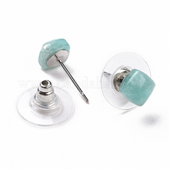Natürliche amazonite Ohrstecker&nbsp;EJEW-K091-01P-05