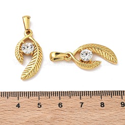 Colgantes de rhinestone de cristal de acero inoxidable 304&nbsp;STAS-C179-03B-G