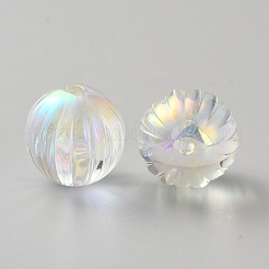 Placage uv perles acryliques transparentes&nbsp;OACR-WH20006-08E