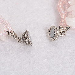 Rose Quartz Multi-Strang-Armbänder&nbsp;BJEW-L488-03