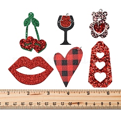 12 stücke 6 arten pu leder große anhänger&nbsp;FIND-FS0003-74