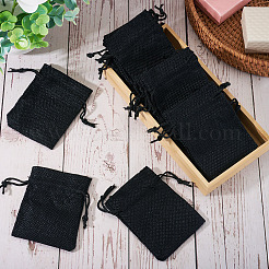 20 Stück rechteckige Beutel aus Polyester-Imitat-Sackleinen mit Kordelzug&nbsp;ABAG-TA0001-95D
