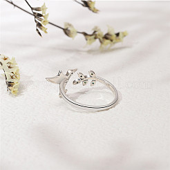 925 bagues de manchette en argent sterling rhodié&nbsp;JR812A