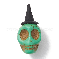 Halloween-Motiv gefärbte synthetische türkise Anhänger&nbsp;PALLOY-JF02658