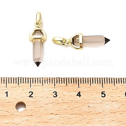 Natürlicher Rauchquarz-Anhänger mit Doppelspitze&nbsp;G-H097-01G-05