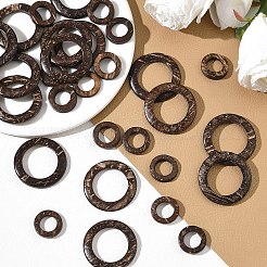 35 Stück Holzschmuckzubehör Kokosnuss-Verbindungsringe&nbsp;COCO-YW0001-01