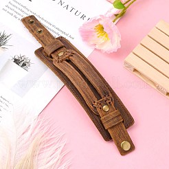 Leder Wickel Snap Armbänder&nbsp;BJEW-FF0007-027B