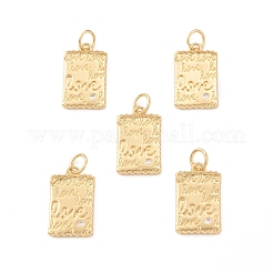 Pendentifs en zircone cubique micro-pavés en laiton écologiques&nbsp;KK-I698-34G
