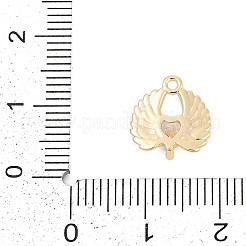 Breloques en laiton avec zircone cubique de micro pave&nbsp;ZIRC-P122-01B-G01