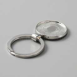 Impostazioni cabochon portachiavi in lega&nbsp;LS-FIND-WH0117-24P