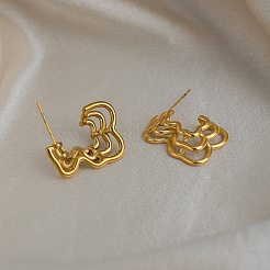 Boucles d'oreilles à clous multicouches en acier inoxydable 304 pour femmes&nbsp;GC2084
