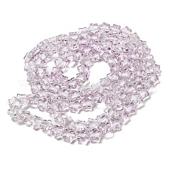 Fili di perle di vetro trasparenti con vernice da forno&nbsp;DGLA-A07-T8mm-KD03