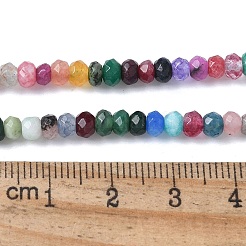 Gefärbte natürliche Malaysia Jade Rondelle Perlen&nbsp;G-E316-2x4mm-55
